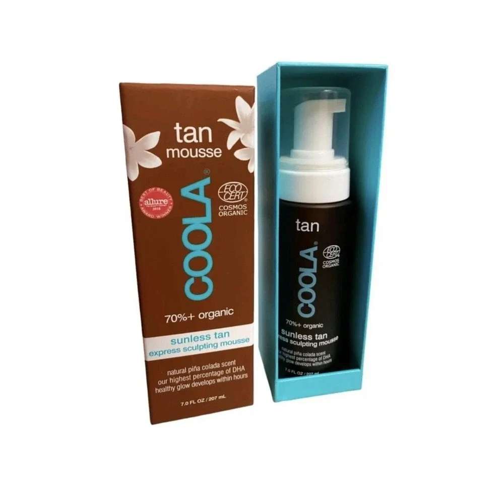 COOLA Sunless Tan Express Sculpting Mousse Organic Pina Colada Scent 7oz 207ml‎